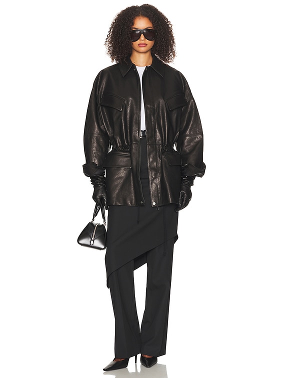 The Peplum Leather Moto Jacket