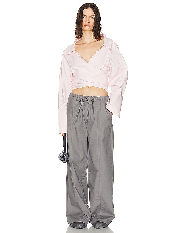 Helsa Workwear Drawcord Pants in Dark Grey | FWRD