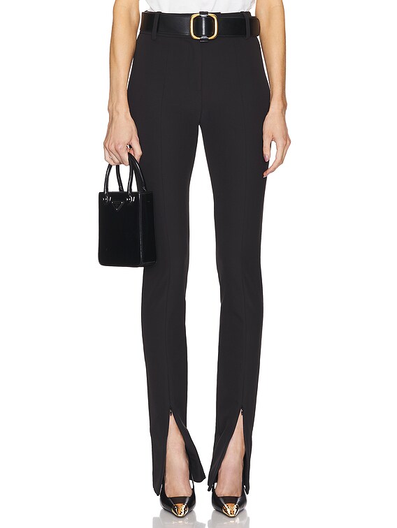 Helsa Stretch Twill Notch Pants in Black | FWRD
