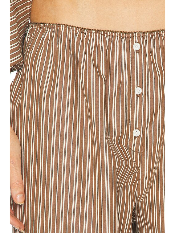 HED MAYNER LOOSE PANTS(BROWN PINSTRIPE) Hed Mayner New Stirrup