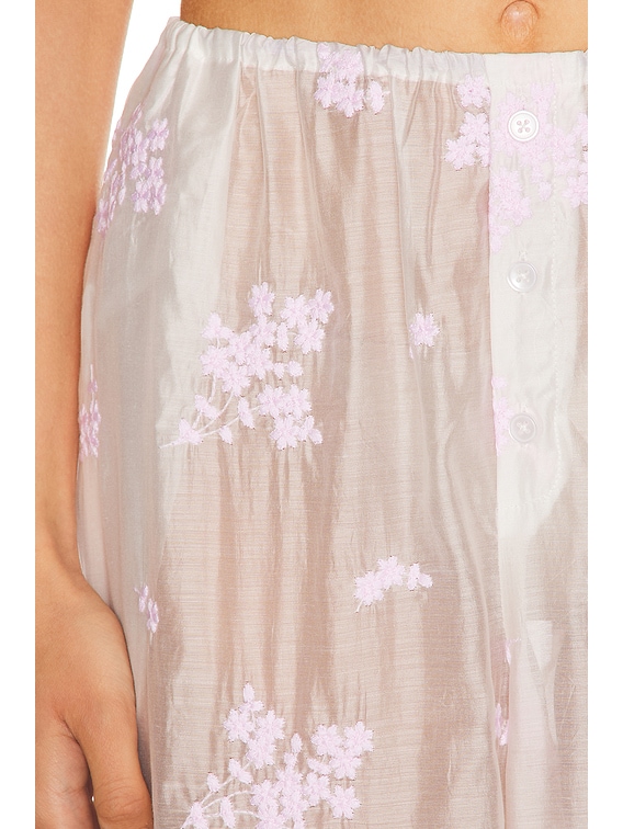 House Pants in Cherry Blossom Embroidery