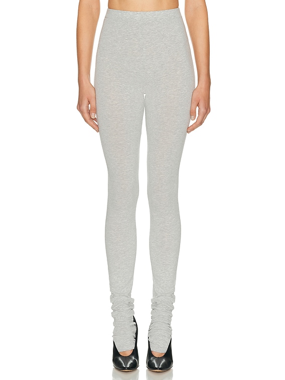 Helsa The Extra Long Jersey Legging in Heather Grey | FWRD