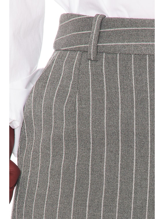 Helsa Pinstripe Pencil Skirt in Grey White Stripe FWRD