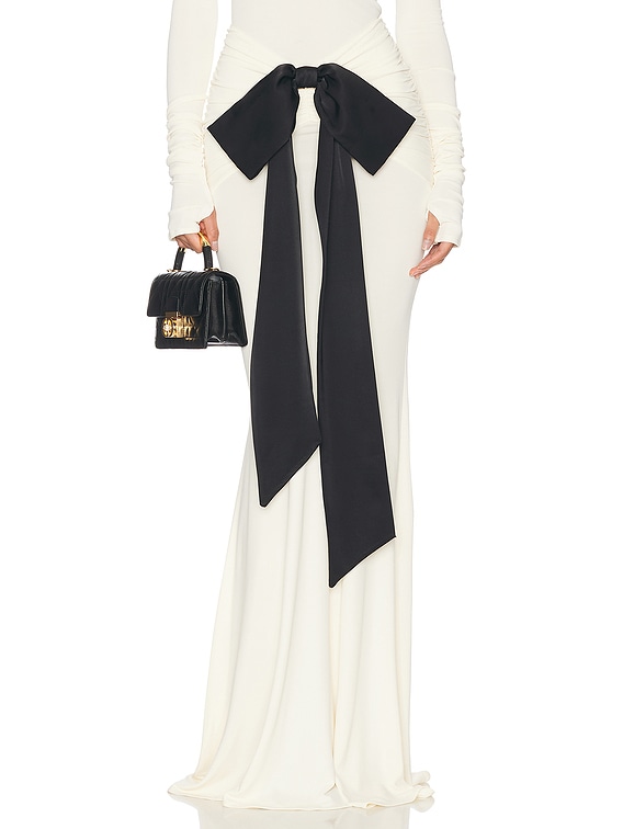 The Althea Jersey Skirt With Bow