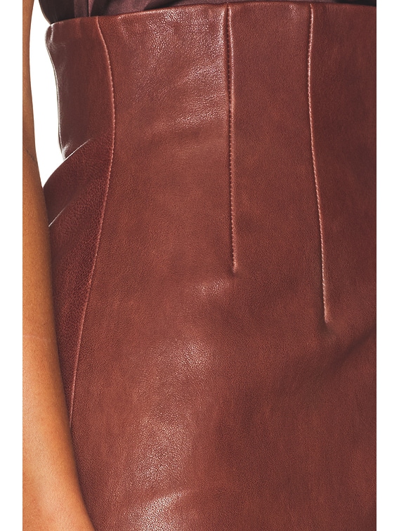 The Svelte Leather Midi Skirt