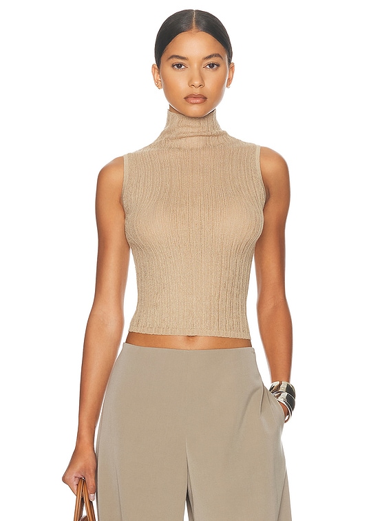 Helsa Molly Tank Top in Beige | FWRD
