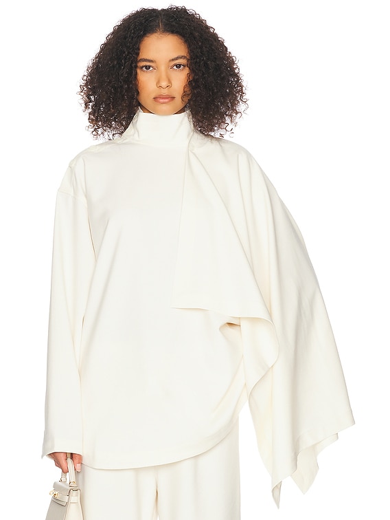 Helsa The Detachable Scarf Top in Cream | FWRD