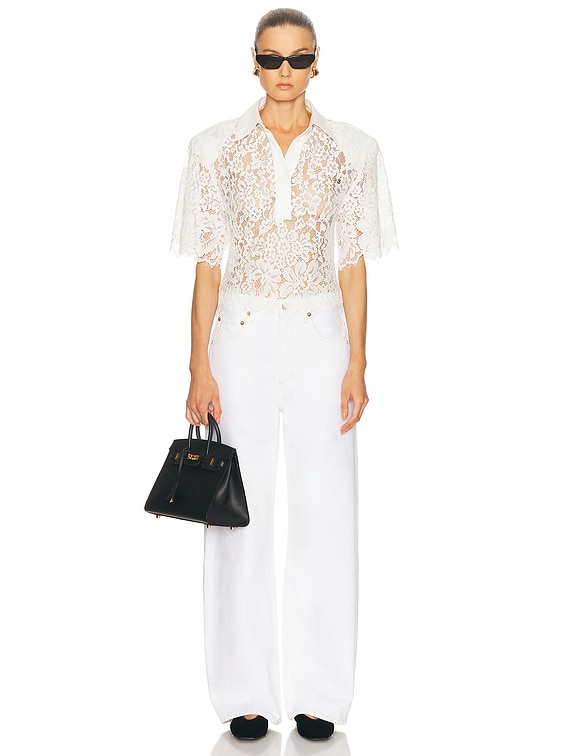 The Lace Shirt With Shoulder Pad