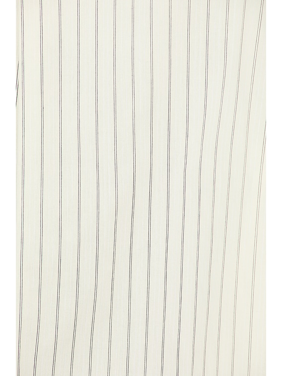Helsa Pinstripe Poplin Oversized Shirt in Cream & Black Stripe | FWRD