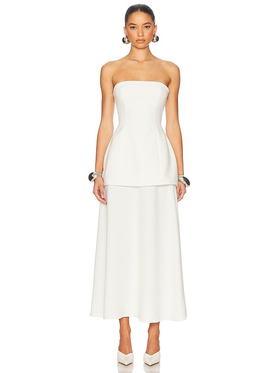 Helsa The Heavy Crepe Tunic Top in Ivory | FWRD