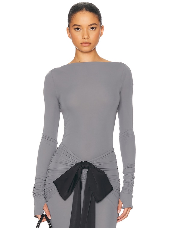 Matte Jersey Long Sleeve Top