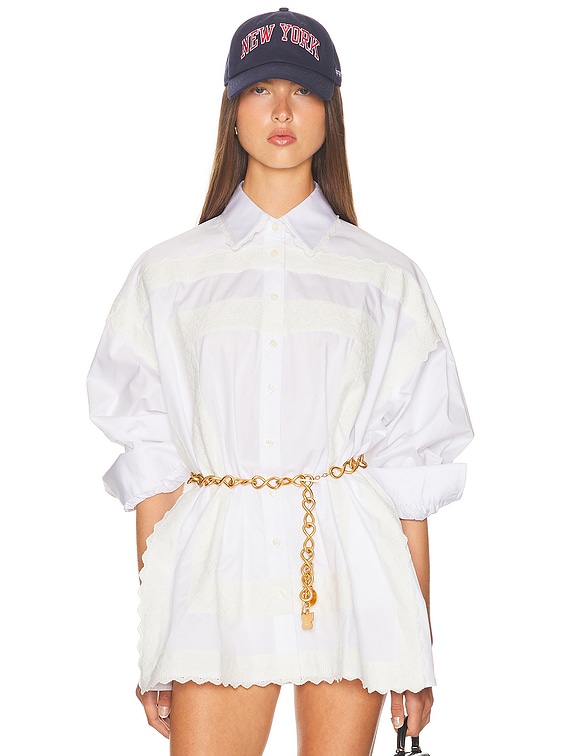 The Summer Overshirt With Vintage Swiss Embroidery
