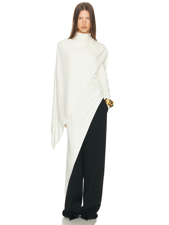 Helsa The Wilhelmina Cape Top in Cream | FWRD