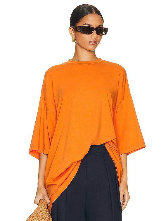 Helsa Jersey Oversized Tee in Orange | FWRD