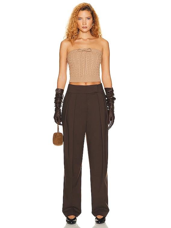 Helsa Taiki Cable Tube Top in Cinnamon | FWRD