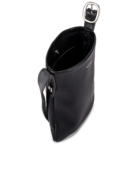 Hender Scheme Leather One Side Belt Bag Small in Black | FWRD