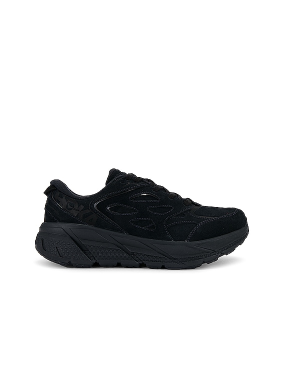 靴 HOKA CLIFTON L SUEDE BLACK / BLACK 28cm HOKA U Clifton L Suede - Black | Wallace Mercantile Shop