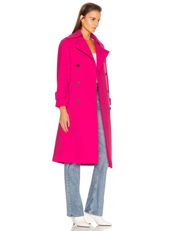 hot pink trench coat