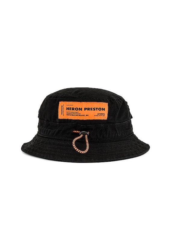 Heron Preston Bucket Hat in Black | FWRD display picture 3