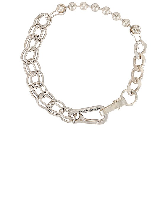 Heron Preston Multichain Necklace in Silver | FWRD