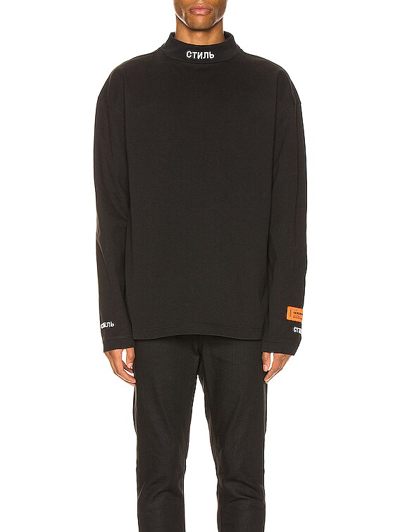 Heron Preston CTNMB Turtleneck in Black & White | FWRD