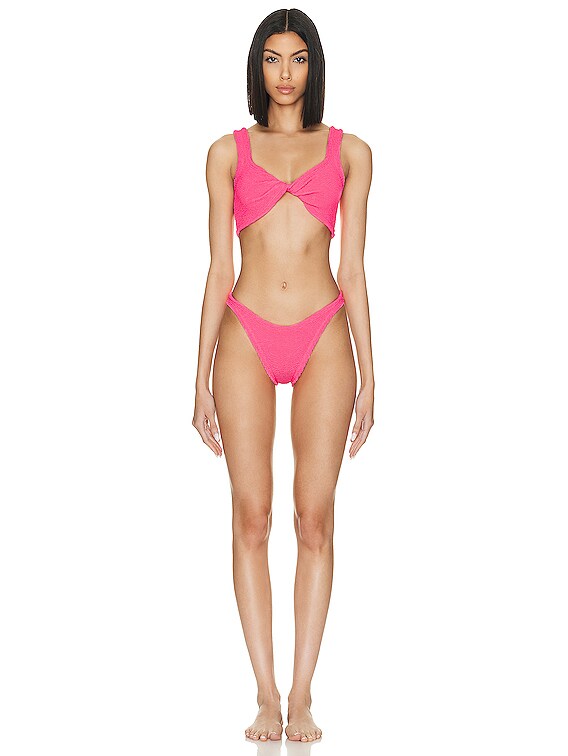 Hunza G Juno Bikini in Hot Pink FWRD