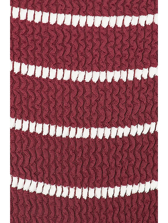 Hunza G BBONNIECRWHITE 関税送料込 Hunza G Bonnie Bikini Set in Red & White Stripe | FWRD