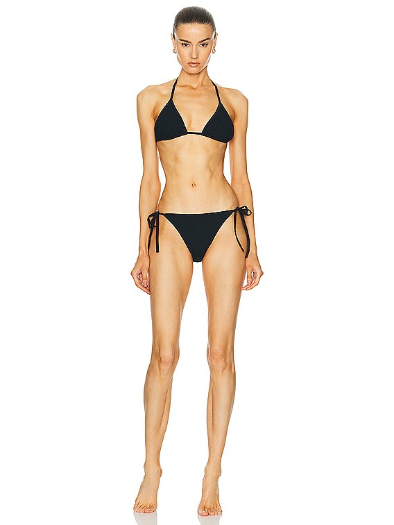 Hunza G Gina Bikini Set in Black | FWRD