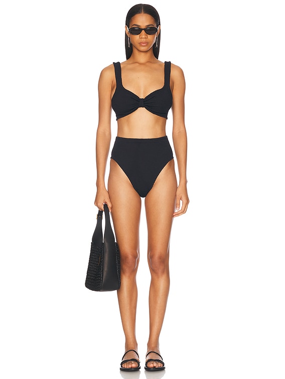 ビキニ HUNZA G Women Swimsuit 88099 BEVACR 85461 Black Hunza G - Eva Bikini - Black