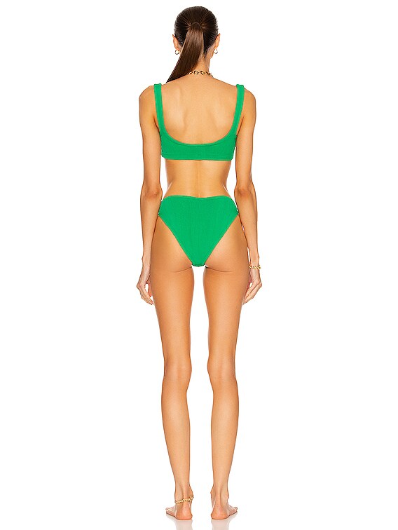 Hunza G Helena Nile Bikini Set in Emerald | FWRD