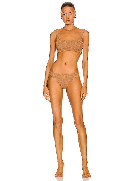 ビキニ So Biquinis*ACONCHEGO collection*SLA INTENSE BROWN HANDMADE Hunza G Juno Bikini - Metallic Chocolate | VIDA MOULIN