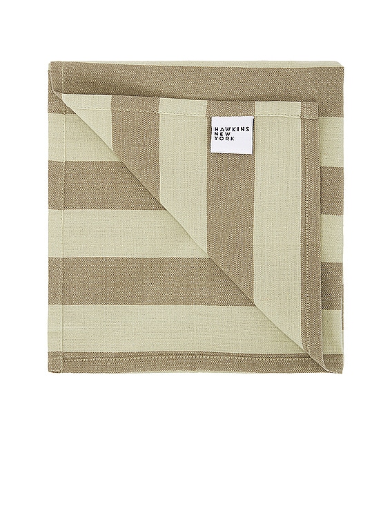 Essential Striped Set Of 4 Dinner Napkins
