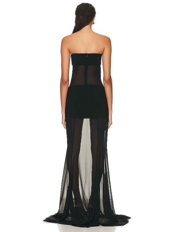 ILA Kate Strapless Gown in Black