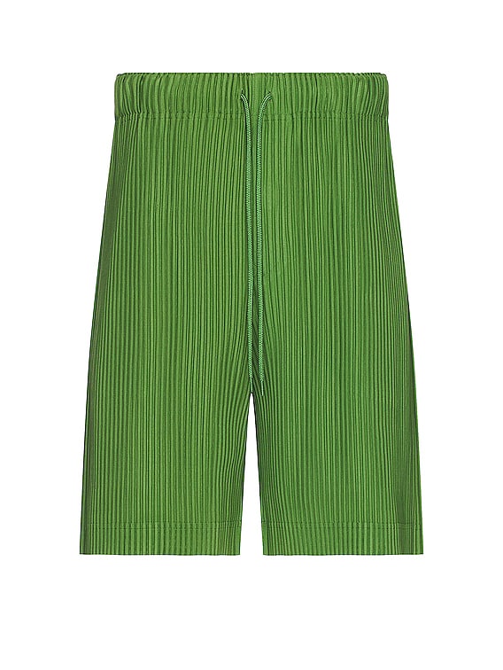 Homme Plisse Issey Miyake Shorts in Grass Green | FWRD