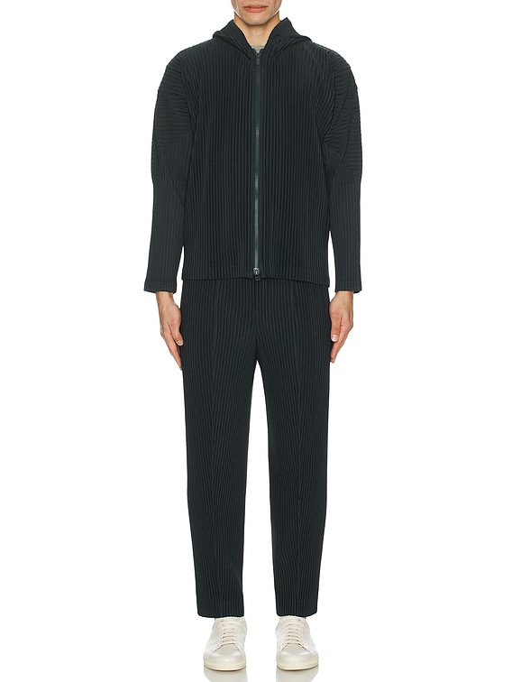 HOMME PLISSÉ ISSEY MIYAKE 25AW フード付きパーカー Homme Plisse Issey Miyake パーカー - Dark Green | FWRD