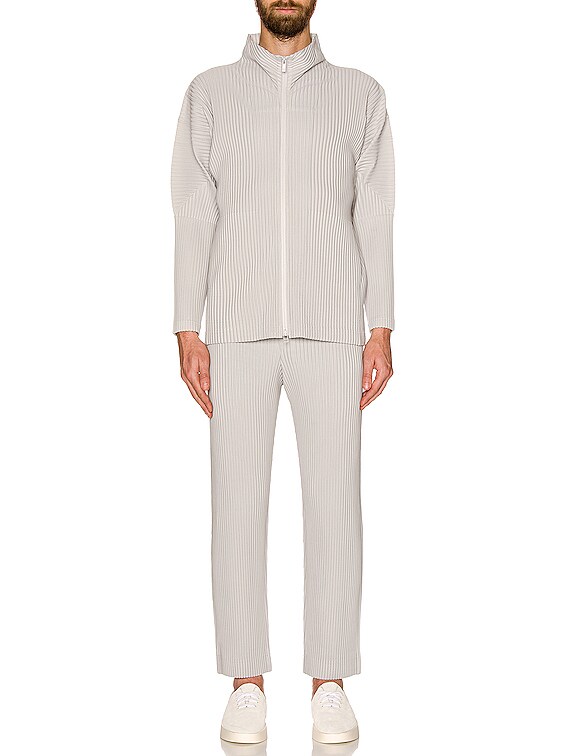 Homme Plisse Issey Miyake Blouson in Light Grey | FWRD