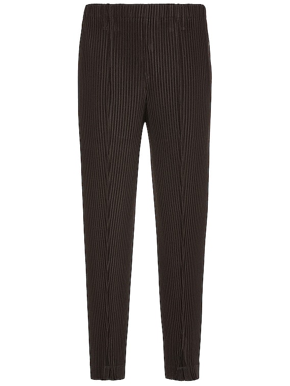 Homme Plisse Issey Miyake Solid Pleats Pants in Charcoal | FWRD