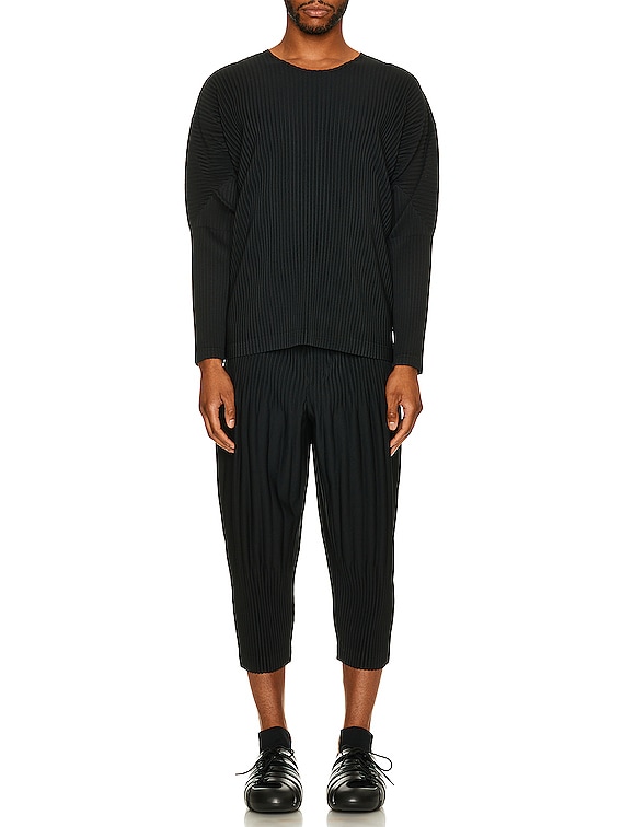 HOMME PLISSÉ ISSEY MIYAKE スラックス ブラック Basics Pleated Trousers in Black – SVRN