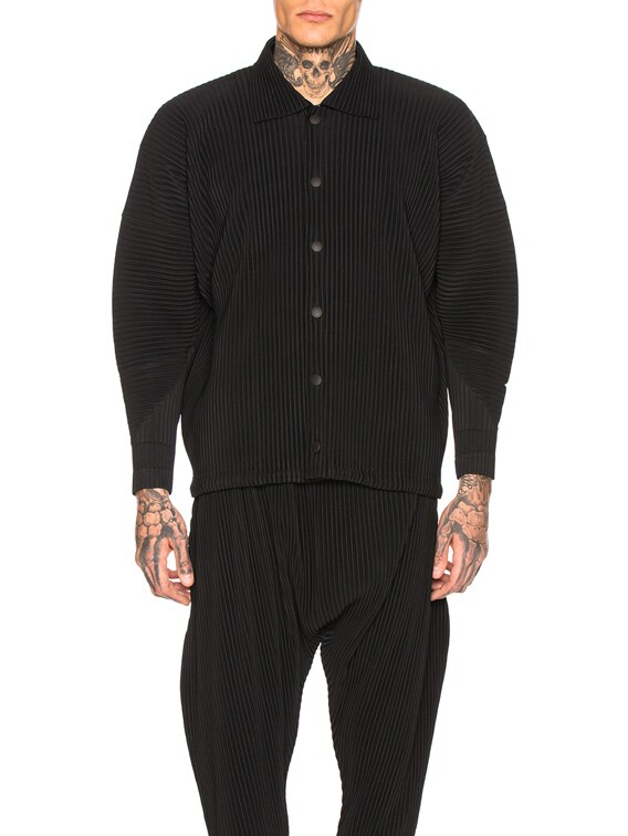 Homme Plisse Issey Miyake Coaches Jacket in Black | FWRD