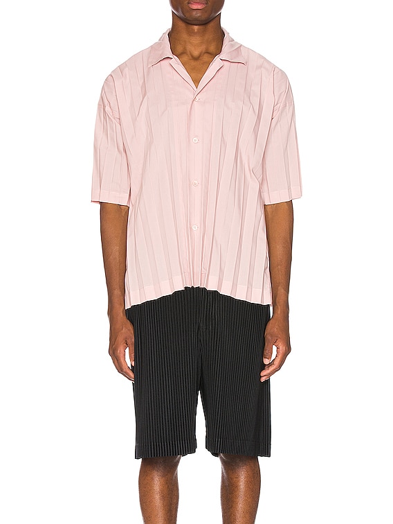 Homme Plisse Issey Miyake Edge Shirt in Pink | FWRD