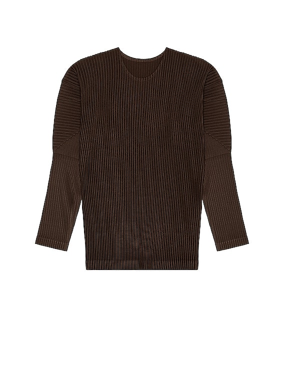 Homme Plisse Issey Miyake Color Pleats Top in Brown | FWRD