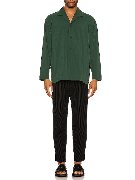 Homme Plisse Issey Miyake Light Shirt in Green | FWRD