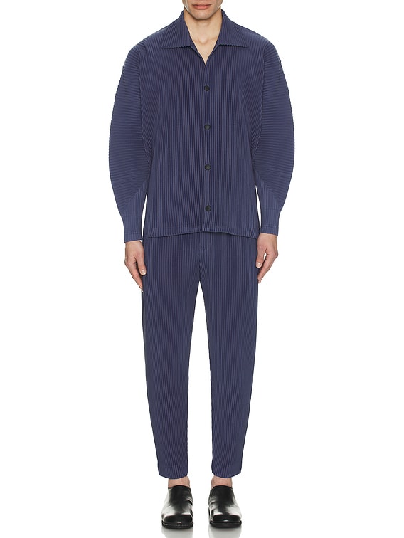 Homme Plisse Issey Miyake シャツ - Blue Charcoal | FWRD