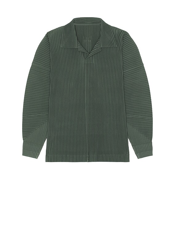 【12月スーパーSALE 15％OFF】 Homme Plisse Issey Miyake October Shirt in Moss Green | FWRD トップス