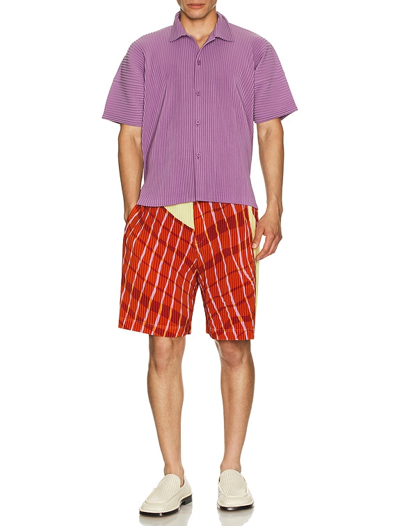 Homme Plisse Issey Miyake Mc Polo Shirt in Viola Purple | FWRD