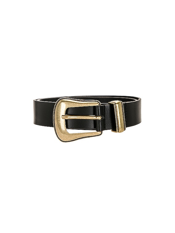 IRO Dorsy Gold Belt in Black | FWRD