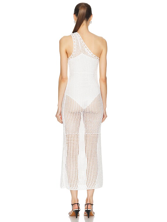 white christmas dresses One Shoulder Crochet Fringe Dress main image 0