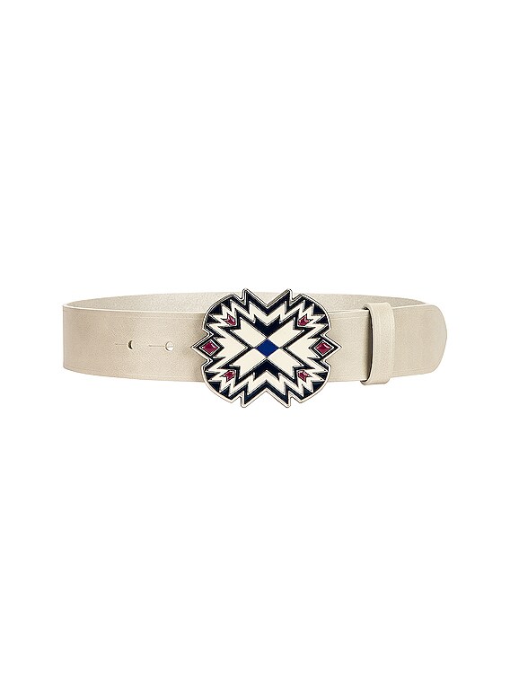 Isabel Marant Konuka Belt in Chalk & Silver | FWRD