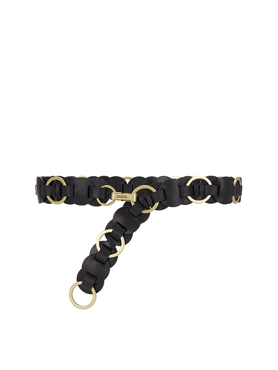 【関税込み】Isabel Marant トープ Lota ベルト Isabel Marant Lota Belt in Black | FWRD
