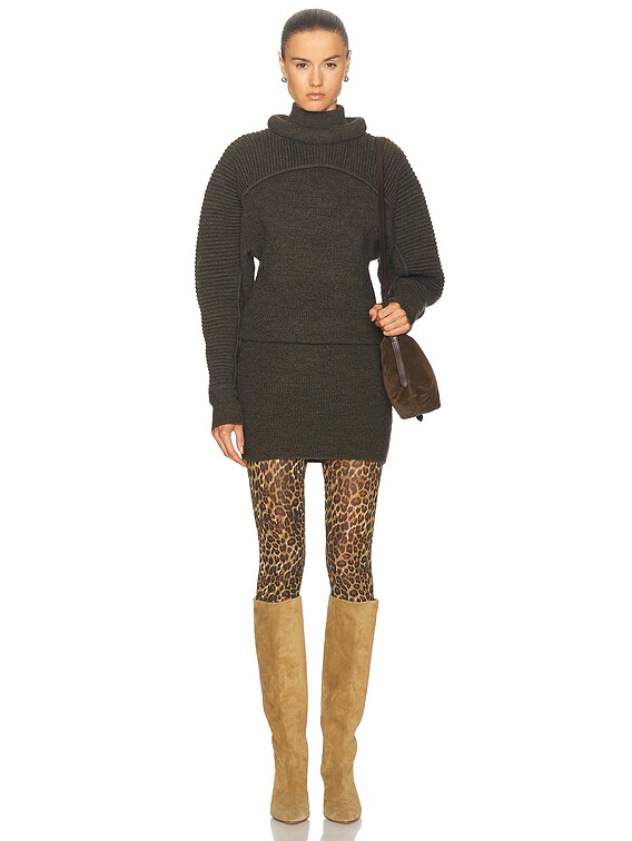 Isabel Marant Hilde Dress in Dark Khaki | FWRD